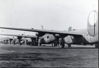 B-24 Liberators awaiting delivery after processing at BAD-2.