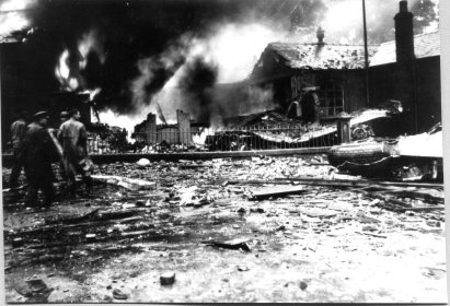 Freckleton crash scene 23 Aug 1944